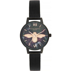 Olivia Burton Γυναικείο Ρολόι με Μαύρο Μεταλλικό Μπρασελέ OB16AD39