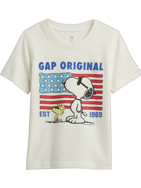 Gap 3PL Snoopy Παιδικό T-Shirt Κοντομάνικο Μπεζ 781369001