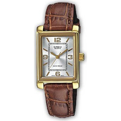 Casio Γυναικείο Ρολόι με Καφέ Δερμάτινο Λουράκι LTP-1234GL-7AEF