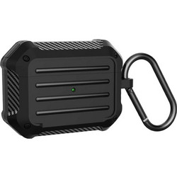 Sonique Heavy Armor Θήκη Σιλικόνης με Γάντζο για Apple AirPods Pro 1 Μαύρη
