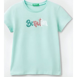Benetton Παιδικό T-Shirt Κοντομάνικο Τιρκουάζ 3I1XC10MZ-3Y1