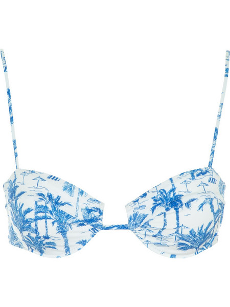 Mc2 Saint Barth Bikini Top Λευκό Γαλάζιο SLN0001-02774H