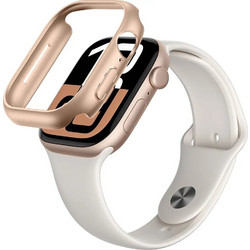 AMAZINGTHING Minimal Πλαστική Θήκη για Apple Watch 10 46mm Ροζ Χρυσή