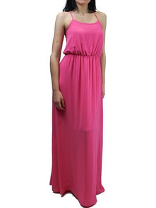 My Tiffany Wearables Maxi Καλοκαιρινό Καθημερινό Φόρεμα Φούξια S16T3157