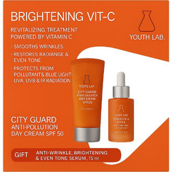 Youth Lab Brightening Vit-C City Guard Anti-Polluttion Day Cream SPF50 40ml + Brightening Vit-C Serum 15ml