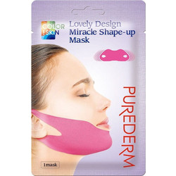 Purederm Lovely Design Miracle Shape-Up Sheet Μάσκα Προσώπου 1τμχ
