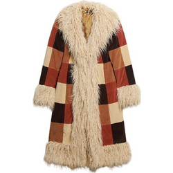 Superdry Afghan Γυναικείο Παλτό Υφασμάτινο Μακρύ με Γούνα Πολύχρωμο W5011688A-1TW