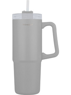 Estia Homely Straw Tumbler Pebble Gray 900ml