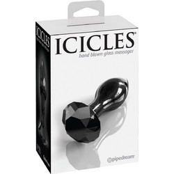 Pipedream Icicles No 78 Hand Blown Glass Πρωκτική Σφήνα 9.1cm Μαύρη D-230646