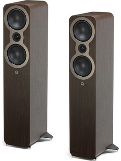 Q Acoustics 3050c Ζεύγος Ηχείων Hi-Fi Δαπέδου 150W 2 Δρόμων Walnut