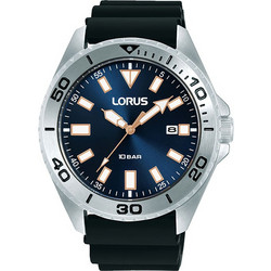 Lorus Ανδρικό Ρολόι με Μαύρο Καουτσούκ Λουράκι RXH57KX9