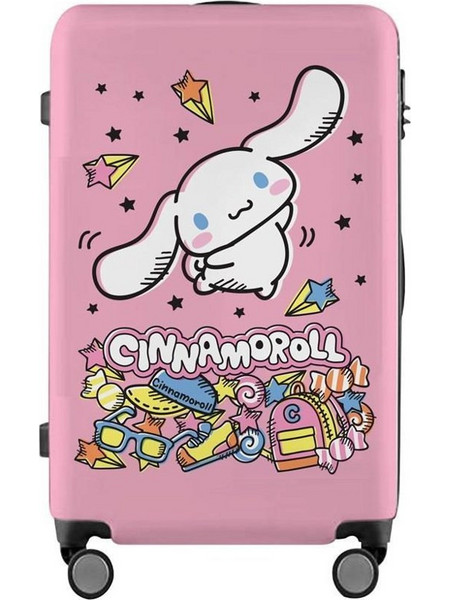 Diakakis Cinnamoroll 490199 Παιδική Βαλίτσα Καμπίνας 49x32.5x21cm με 4 Ρόδες Ροζ