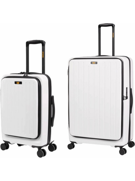 CAT 84873-1009 Σετ Βαλίτσες 2τμχ Καμπίνας & Μεσαία Λευκές
