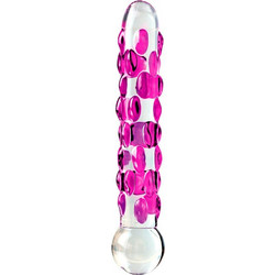 Pipedream Icicles No 7 Hand Blown Glass Πρωκτικό Dildo 15cm Διαφανές Ροζ PD2907-00