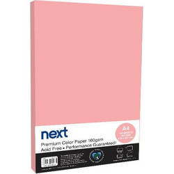 Next Χαρτόνι Α4 160gr/m² 100 Φύλλα Ροζ