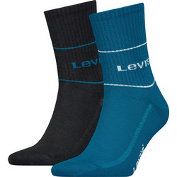 Levi's Ανδρικές Κάλτσες Ψηλές Μαύρες Royal Blue 2Pack 701210567-019