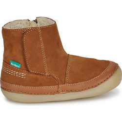 Kickers Παιδικά Μποτάκια Ταμπά Δερμάτινα με Σκρατς & Γούνα 972450-10-114
