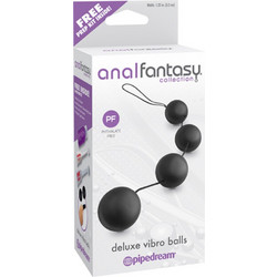Pipedream Anal Fantasy Deluxe Vibro Πρωκτικές Μπίλιες Ασύρματες με Δόνηση 44cm Μαύρες