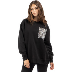 District75 Γυναικείο Φούτερ Oversized Μαύρο 225WLS-561-071