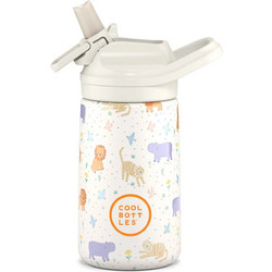 Cool Bottles Άγρια Ζώα Παιδικό Παγούρι Ανοξείδωτο Μπεζ 350ml
