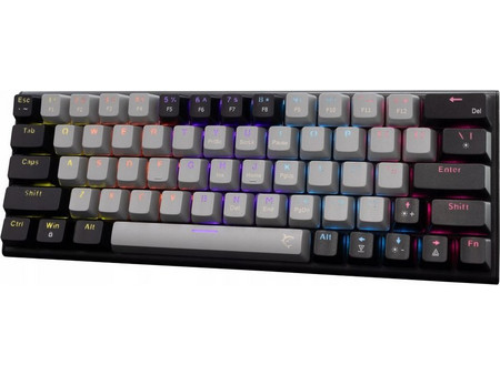 White Shark Wakizashi 2 Μηχανικό Gaming Πληκτρολόγιο 60% με Custom Red Διακόπτες RGB Grey