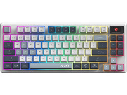 MSI GK600 Ασύρματο Μηχανικό Gaming Πληκτρολόγιο TenKeyLess RGB White Black
