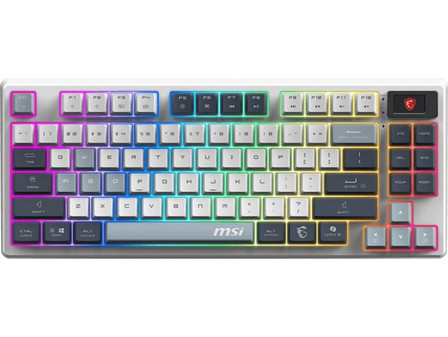 MSI GK600 Ασύρματο Μηχανικό Gaming Πληκτρολόγιο TenKeyLess RGB White Black