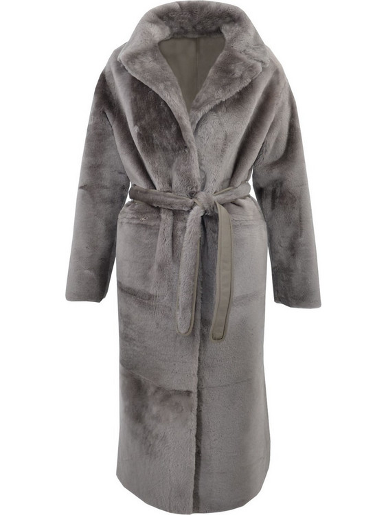 Leather 100 Γυναικεία Γούνα Μακριά Ανθρακί 31-W-KK-10295