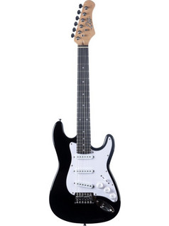 Eko Guitars ST100 Ηλεκτρική Κιθάρα 3/4 ST Style με Μαγνήτες SSS & Ταστιέρα Indian Laurel Black