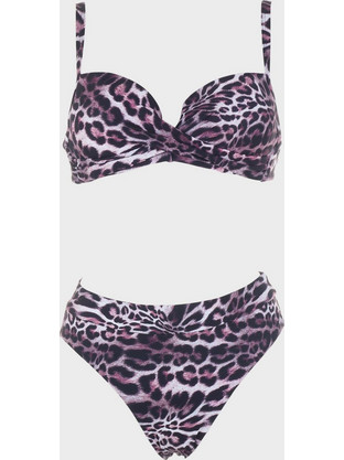 Gsecret Bikini Set Ψηλόμεσο Animal Print Ροζ SQ66974-34046