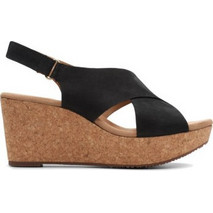 Clarks Annadel Eirwyn Ανατομικές Καλοκαιρινές Γυναικείες Πλατφόρμες Ψηλές Μαύρες 26124868