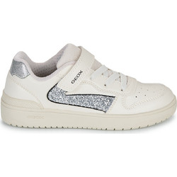 Geox Παιδικά Sneakers Λευκά Ασημί J55HXA0BCEWC1M1W
