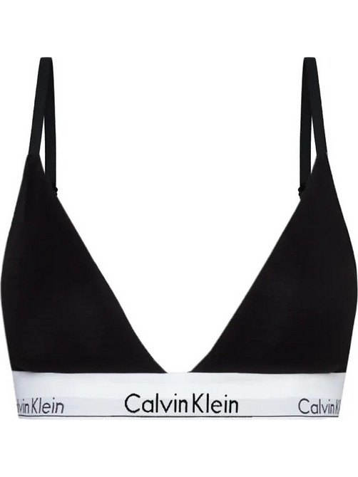 Calvin Klein Σουτιέν Τριγωνάκι χωρίς Μπανέλα Μαύρο LV00QF8498-UB1