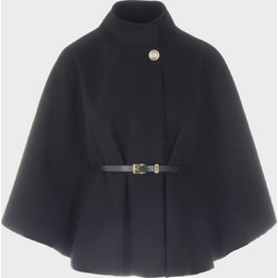 Gsecret Γυναικεία Κάπα Μάλλινη Κοντή Μαύρη 893513-30051