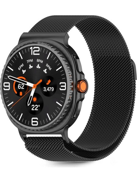 Tech-Protect Milaneseband Λουράκι Μεταλλικό Black (Samsung Galaxy Watch 8 / 8 Classic)