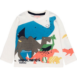 Boboli Παιδικό T-Shirt Μακρυμάνικο Λευκό Πολύχρωμο 301026-1111