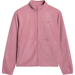 4F Γυναικεία Ζακέτα Fleece Μακριά με Φερμουάρ Ροζ 4FWAW25TFLEF354-56S