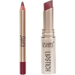 Ushas Cosmetics Lipstick + Lip Liner Nude Σκούρο 3.8gr