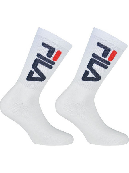 Fila Ανδρικές Κάλτσες Ψηλές Λευκές 2Pack F9598-300