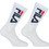 Fila Ανδρικές Κάλτσες Ψηλές Λευκές 2Pack F9598-300