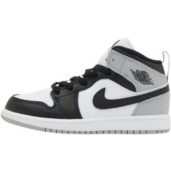 Jordan Air Jordan 1 Παιδικά Sneakers Μποτάκια Μαύρα Γκρι Λευκά DQ8424-101