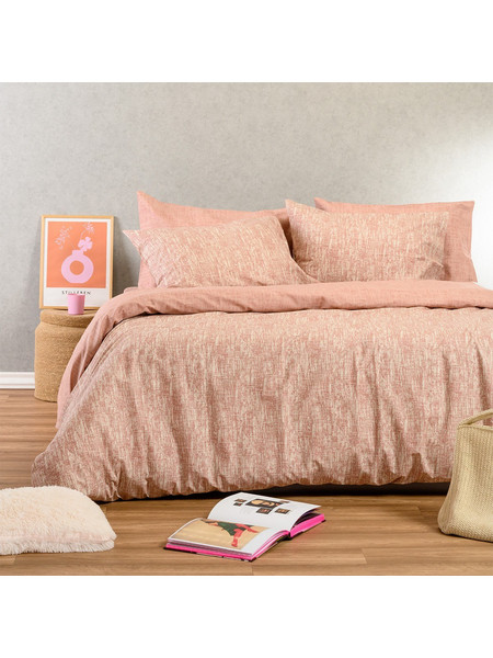 Melinen Σετ Σεντόνια King Size Βαμβακερά 260x270 Ultra Line Milan Rose