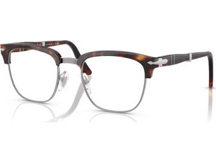 Persol PO3375V 24 Ανδρικός Σκελετός Γυαλιών Οράσεως Κοκάλινος Μεταλλικός Ασημί Ταρταρούγα