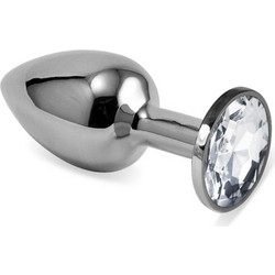 Lovetoy Rosebud Classic Small Πρωκτική Σφήνα Diamond Plug 6.8cm Ασημί