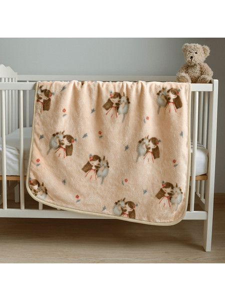 Astron Sweet Girl Κουβέρτα Κούνιας Βελουτέ 110x140 Μπεζ