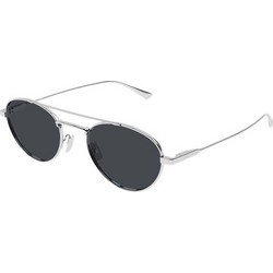 Saint Laurent SL97 002 Ανδρικά Γυαλιά Ηλίου Στρογγυλά Μεταλλικά Ασημί με Μαύρο Φακό