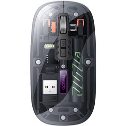 Yesido KB29 Ασύρματο Bluetooth Ποντίκι Transparent Black