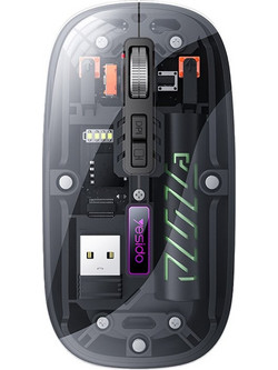 Yesido KB29 Ασύρματο Bluetooth Ποντίκι Transparent Black
