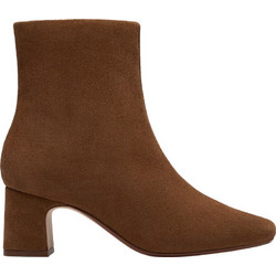 Clarks Γυναικεία Μποτάκια Αστραγάλου Suede Ταμπά με Χοντρό Χαμηλό Τακούνι 26182938