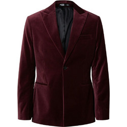 Selected Χειμερινό Ανδρικό Blazer Βελούδινο με Κανονική Εφαρμογή Μπορντό 16091959